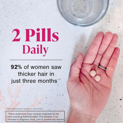 Viviscal Hair Growth Supplements for Women, Dietary Hair Supplement Tablets With AminoMar Collagen Complex, Biotin, Zinc, Vitamin C, and Iron, Nourish Thinning Hair, 30 Day Supply, 60 Count